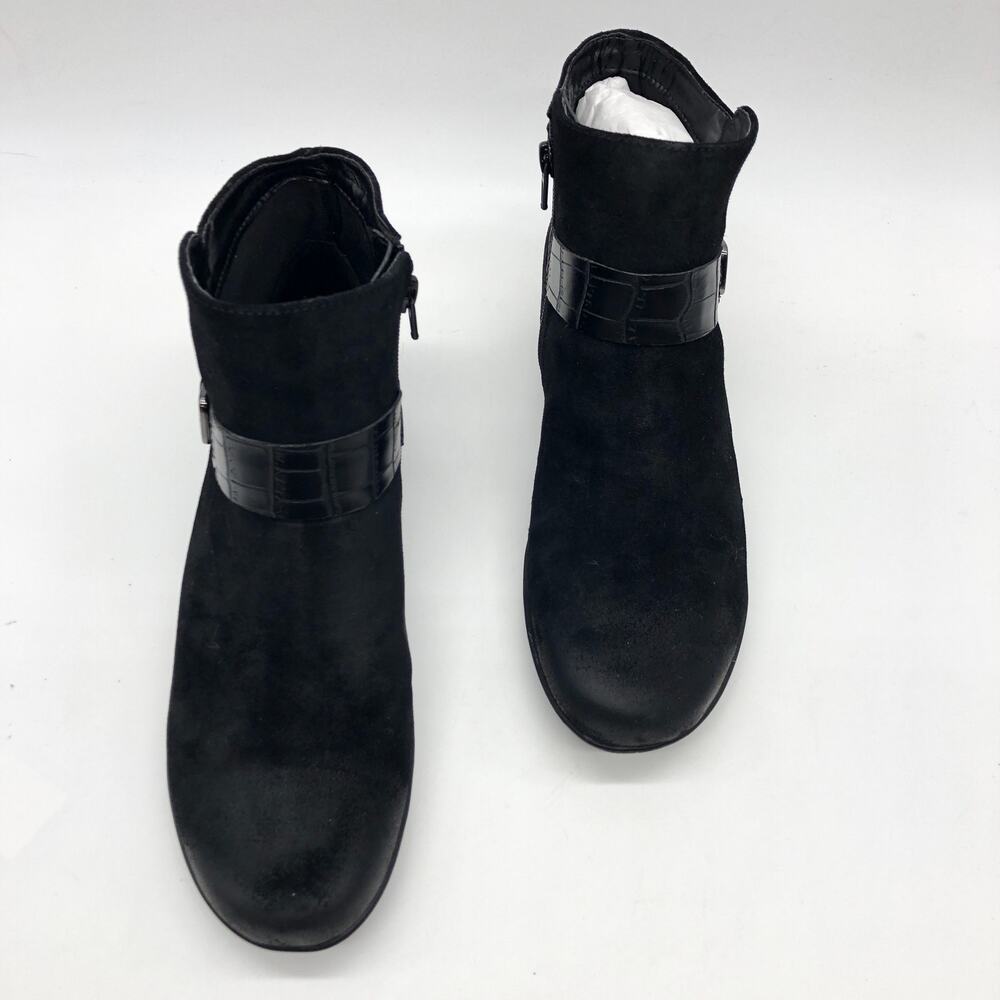 Naturalizer Womens Cole Black Suede Ankle Boots 8.5 M New - Picture 2 of 10